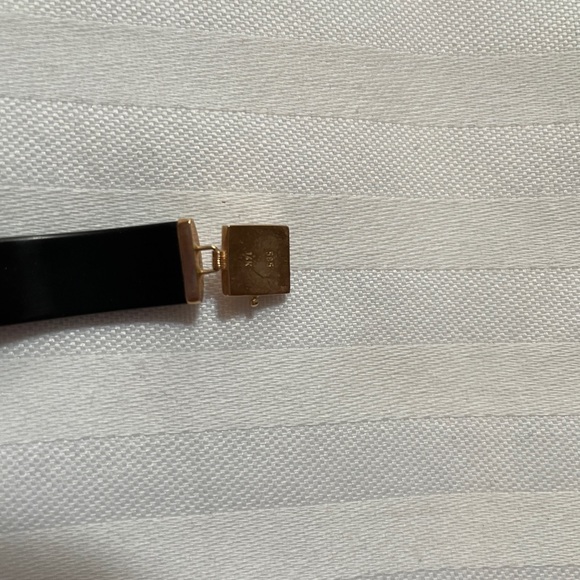 Vintage 14K Yellow Gold and Onyx Link Bracelet. Excellent condition. - Picture 3 of 6
